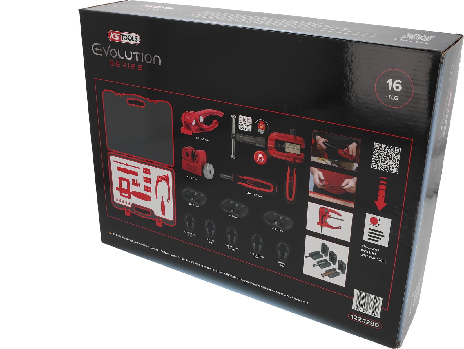KS Tools 122.1290 Serie bordatubi universale Master, 16 pz.