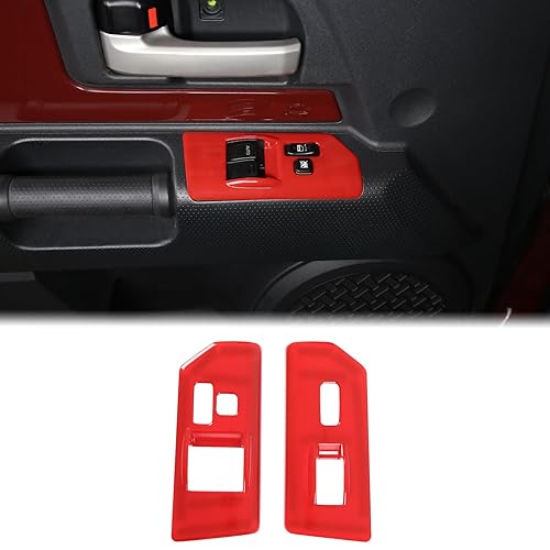 Miniatura 8 de 2 piezas de interruptor de elevación de ventana de puertas delanteras compatibles con Toyot FJ Cruiser 2007-2021 Aunginsy interruptor de elevación