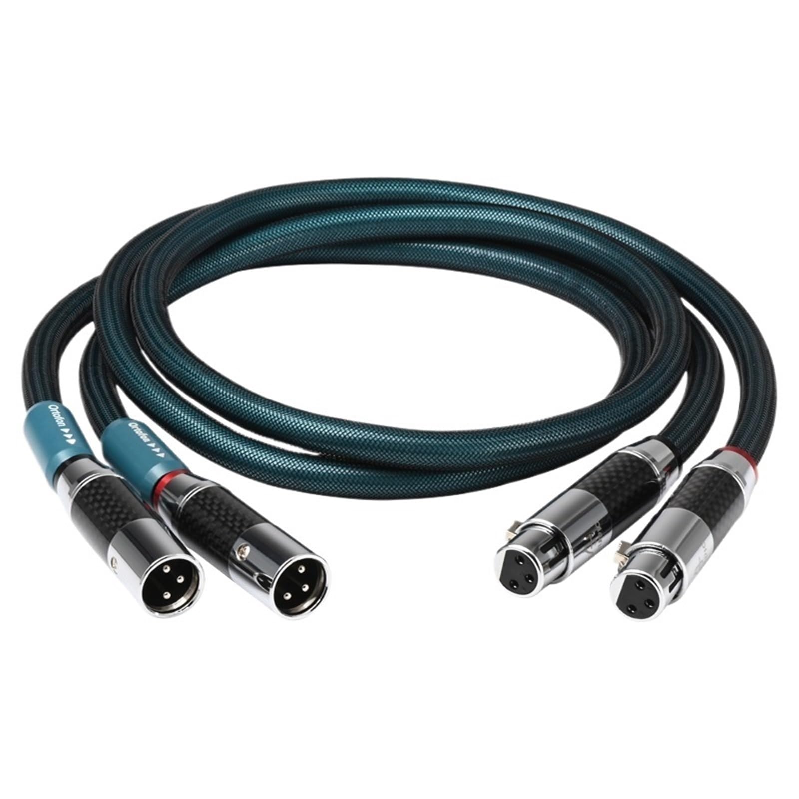 XLR Audio Cable Hi-end 8N OCC Silver-Plated 2XLR Male to 2XLR Female Balanced Adapter Wire for Microphone Amplifier(One Pair,0.75m)
