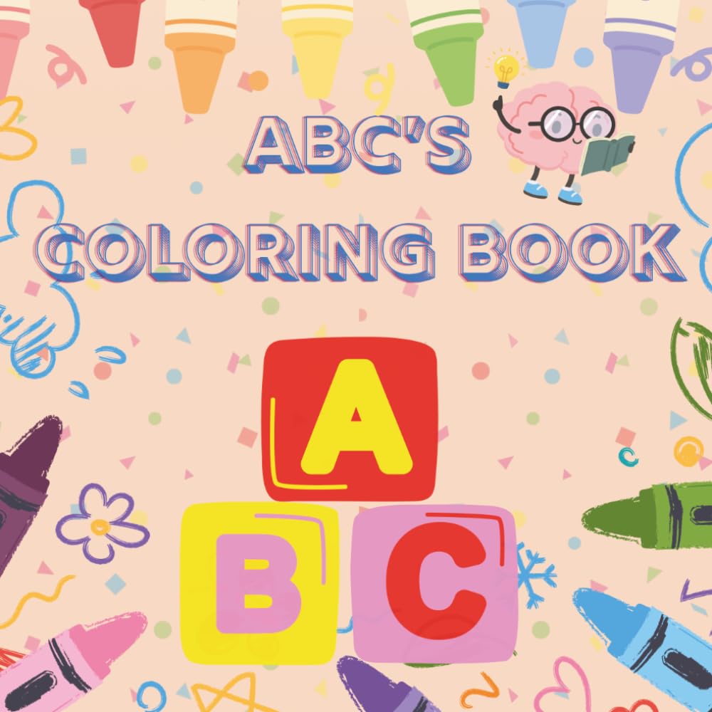 ABC Coloring Book: Fun and Educative A-Z Coloring Book with Black and White Images for Childrens Ages 3-6