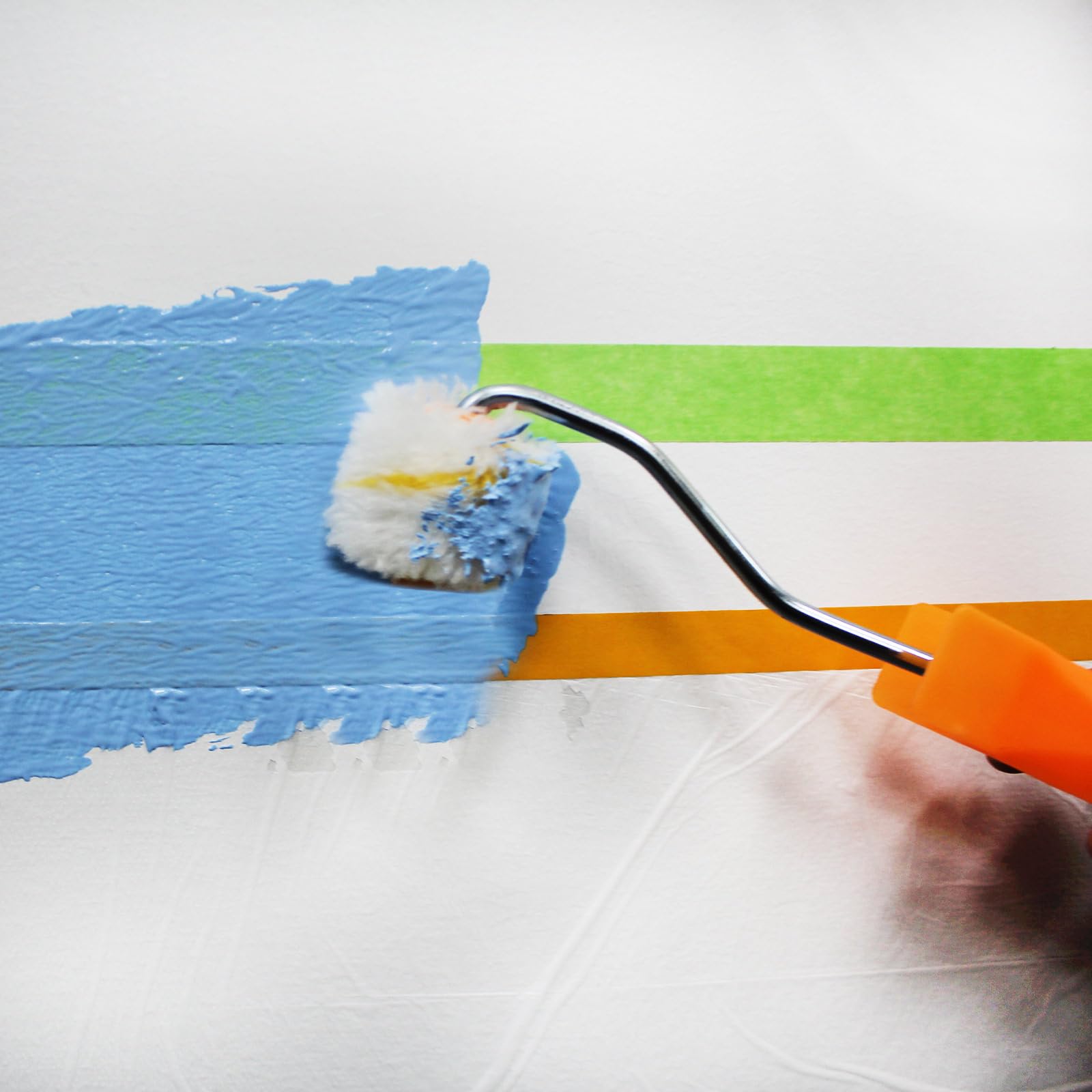 Set di 15 mini rulli per pittura per tubi rotondi, tubi dell'acqua, tubi antincendio, tubi di recinzione, pennelli extra piccoli, accessori di ricambio per utensili da pittura, 15 pezzi