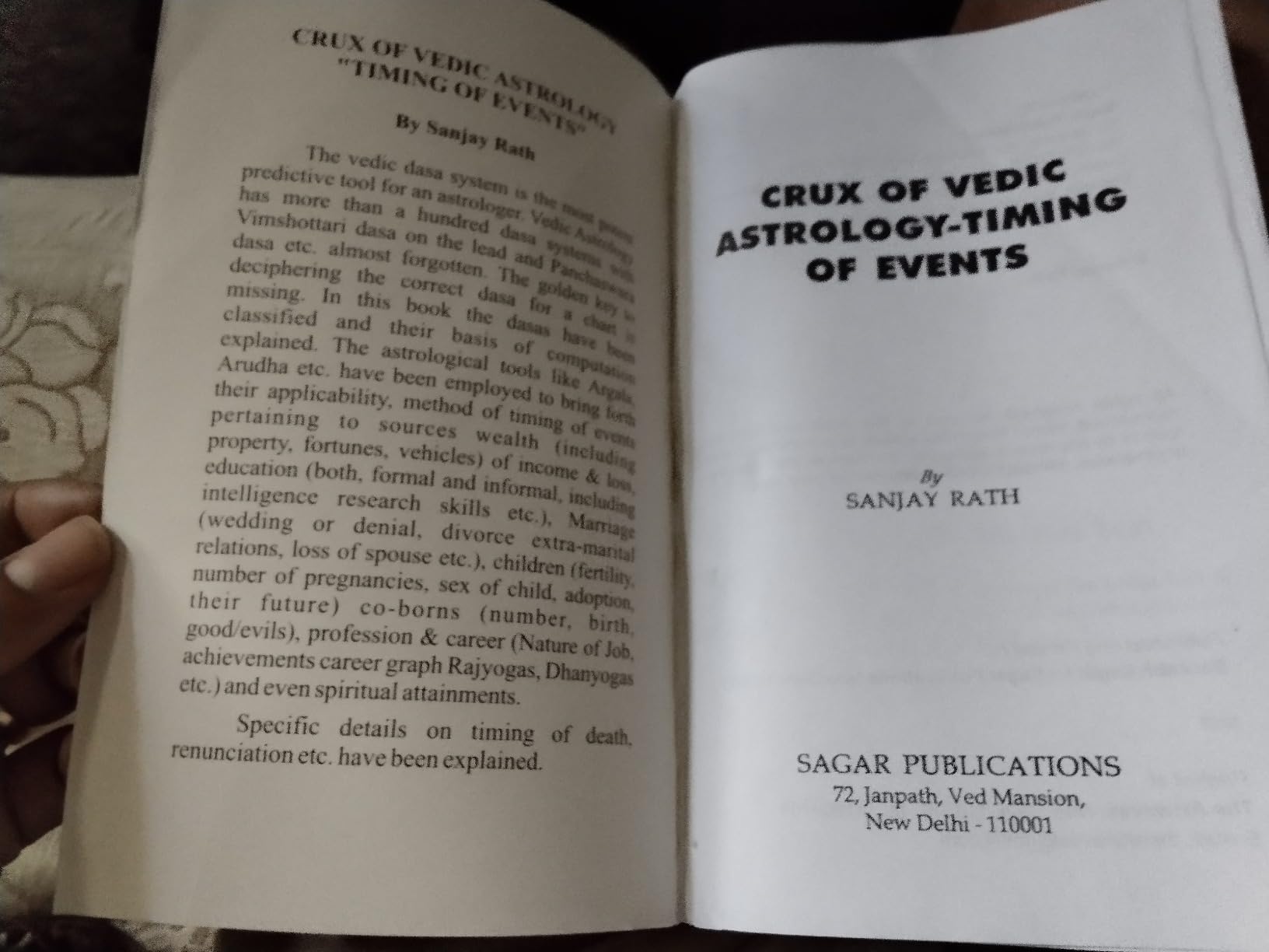 Crux of Vedic Astrology - Sanjay Rath - Timing of Events - English ...