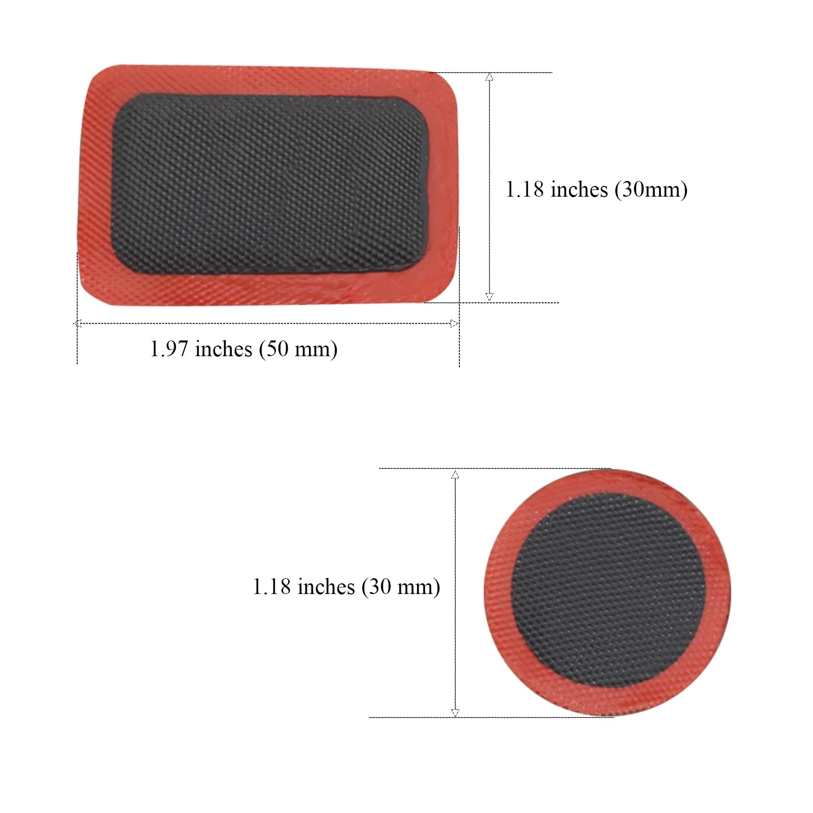 SATONBEYI 72pcs Bike Tire Patches, Not Self-Adhesive Bike Repair Patch Bicycle Inner Tube Flat Tire Patch Repair Tool Kit for Road Mountain Bike Motorcycle, Tire Patch Glue Not Included