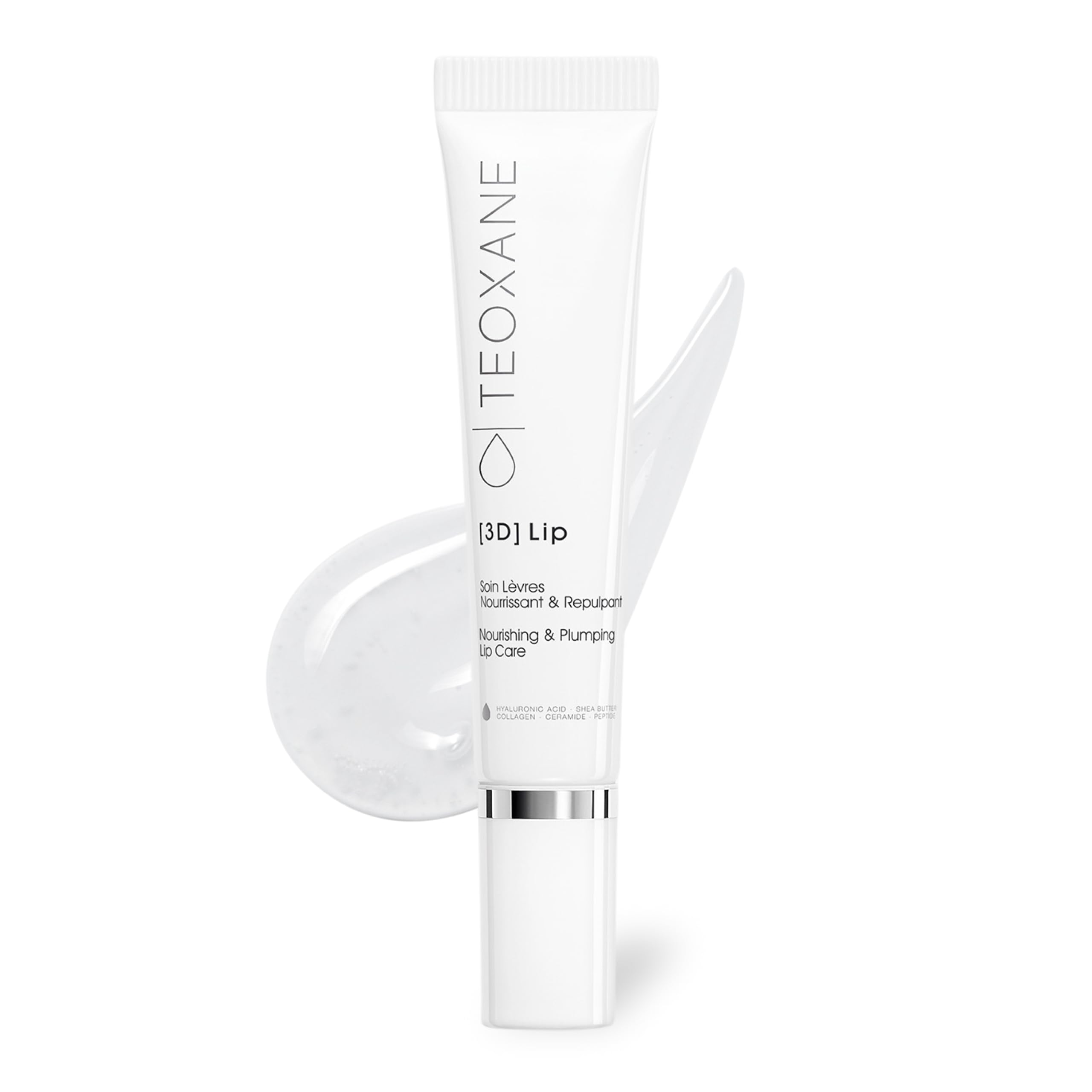 TEOXANE - [3D] Lip - Balsamo labbra 3D all’acido ialuronico, Idrata, rimpolpa e sublima, Formula con Collagene e Burro di Karité, Applicatore metallico rinfrescante, Adatto a tutti i tipi di pelle.