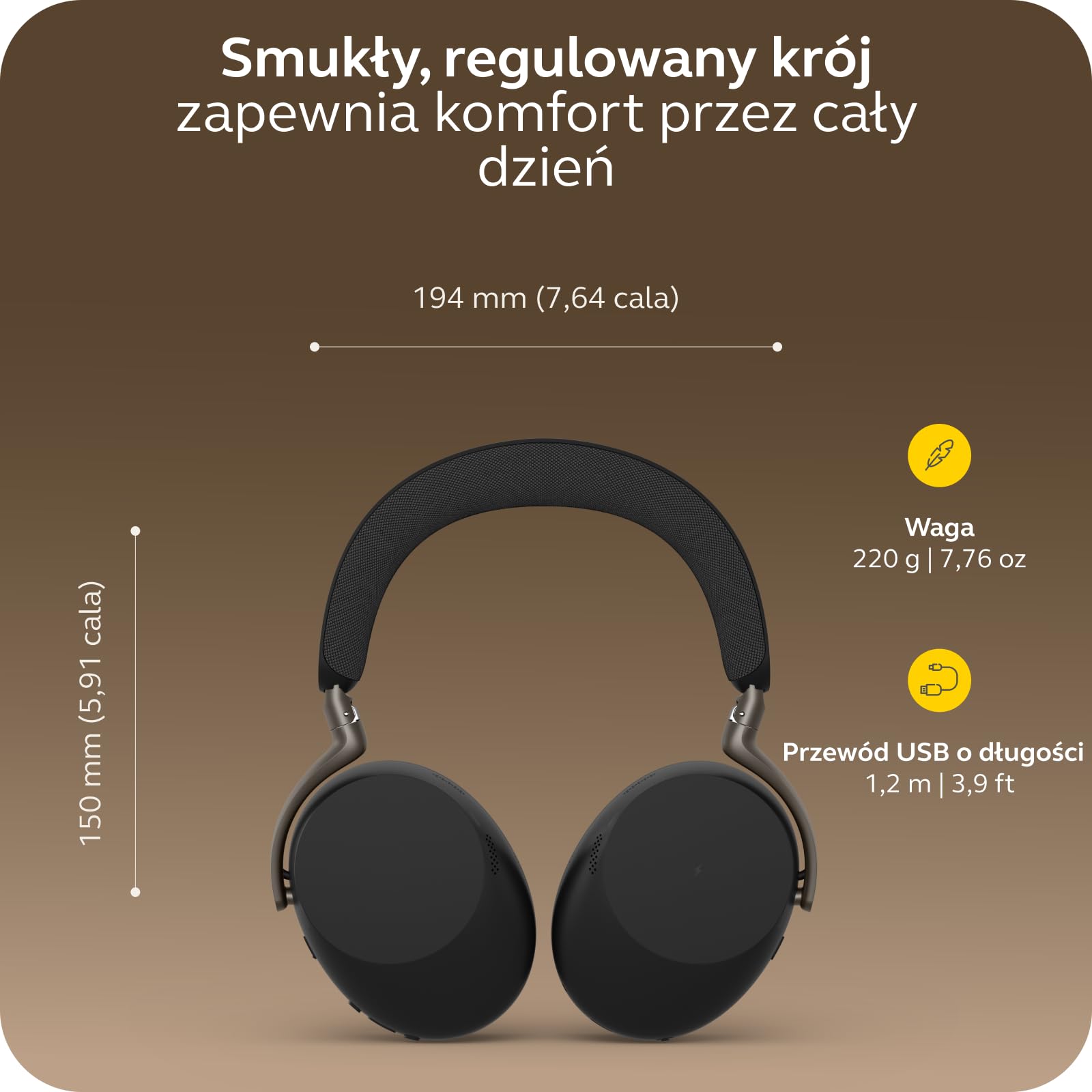 Jabra Evolve3 85 Bezprzewodowy Zestaw Słuchawkowy Bluetooth Nauszny, Czarny | Z Mikrofonem do Pracy, USB-C, AI Połączenia, Adaptacyjna Aktywna Redukcja Szumów, 25h Bateria, do Aplikacji Meetingowych