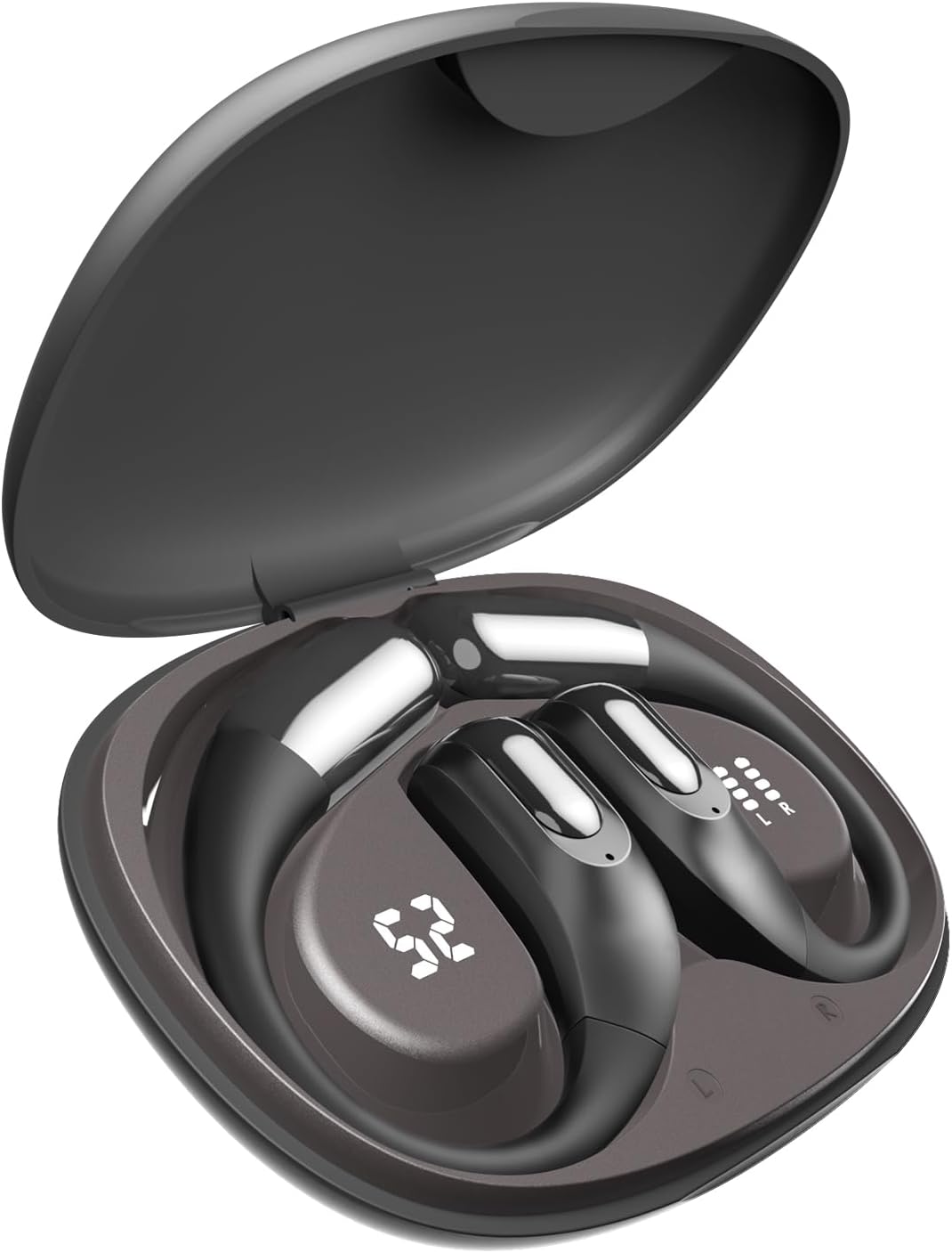 GALAAL Wireless Running Earbuds Bluetooth Headphones,Lightweight Earbuds with Ear Hooks,Bluetooth5.4 Wireless Earphones,25H Playtime, IPX4 Waterproof Running Headphones for Gym(Black)