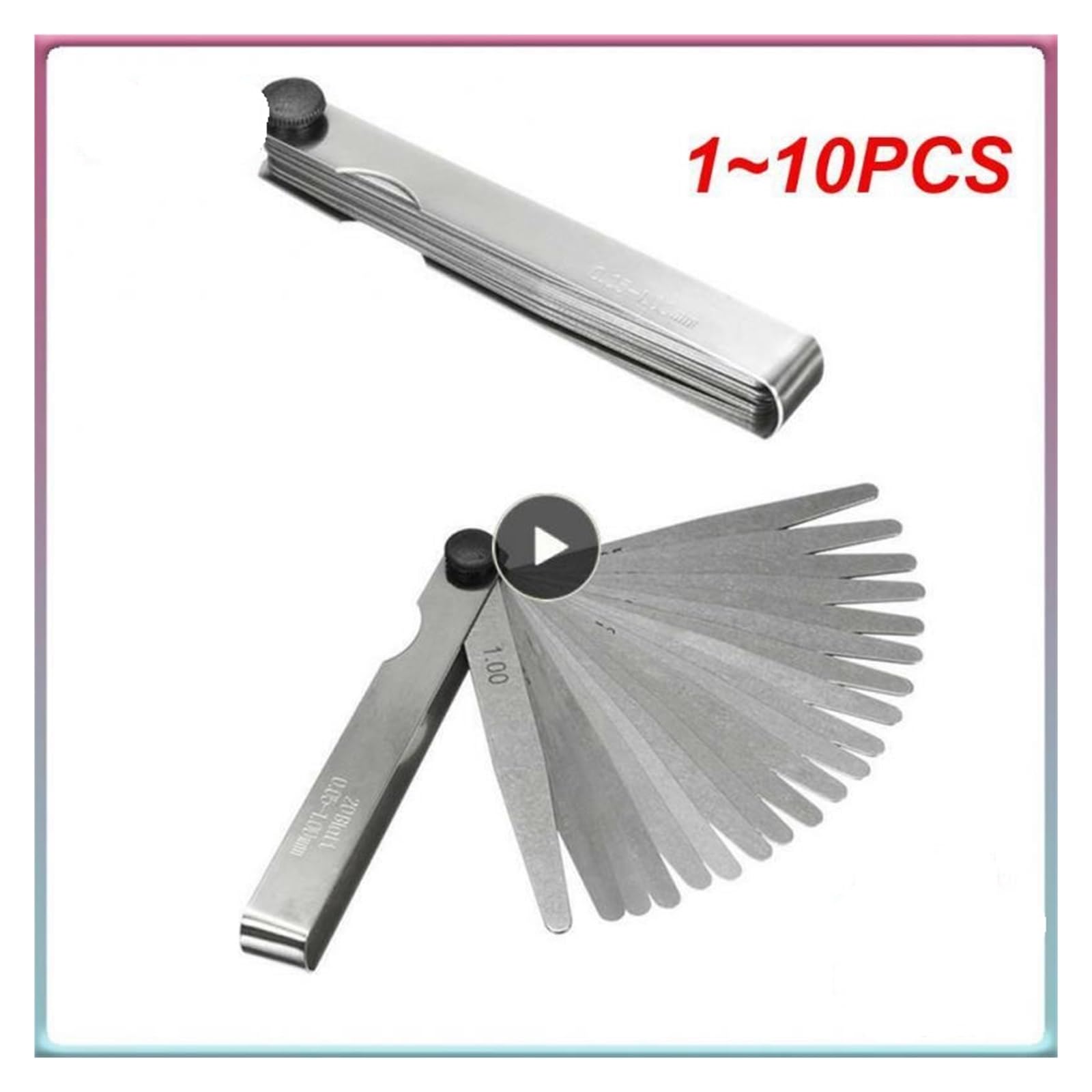 Spessimetro conico, Spessimetro con 17 o 20 lame di spessore 0,02-1 mm for la regolazione della valvola del motore(Style B 3pcs)