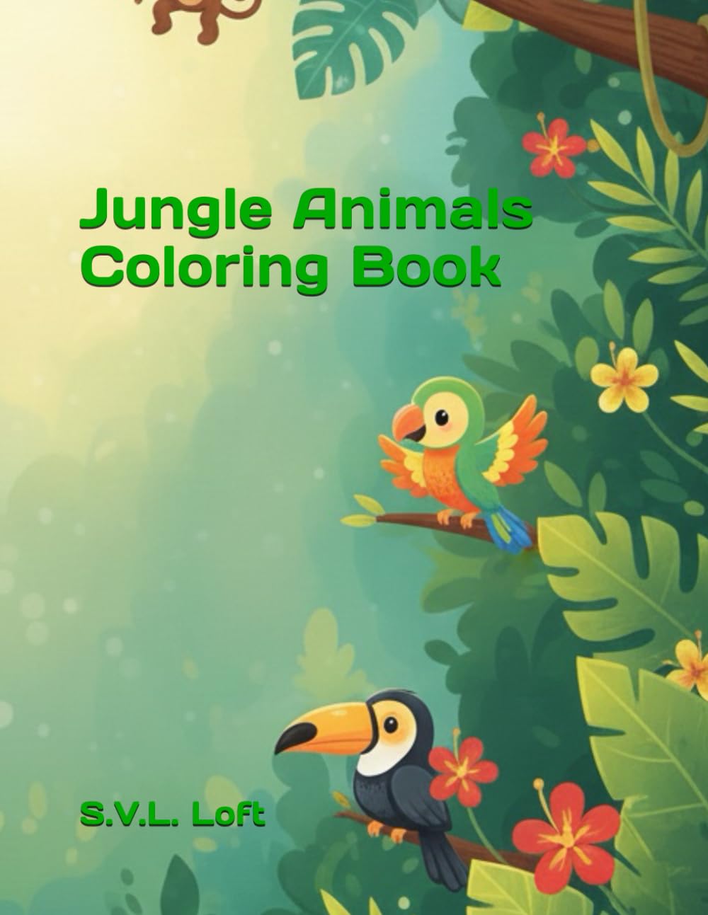 Jungle Animals Coloring Book