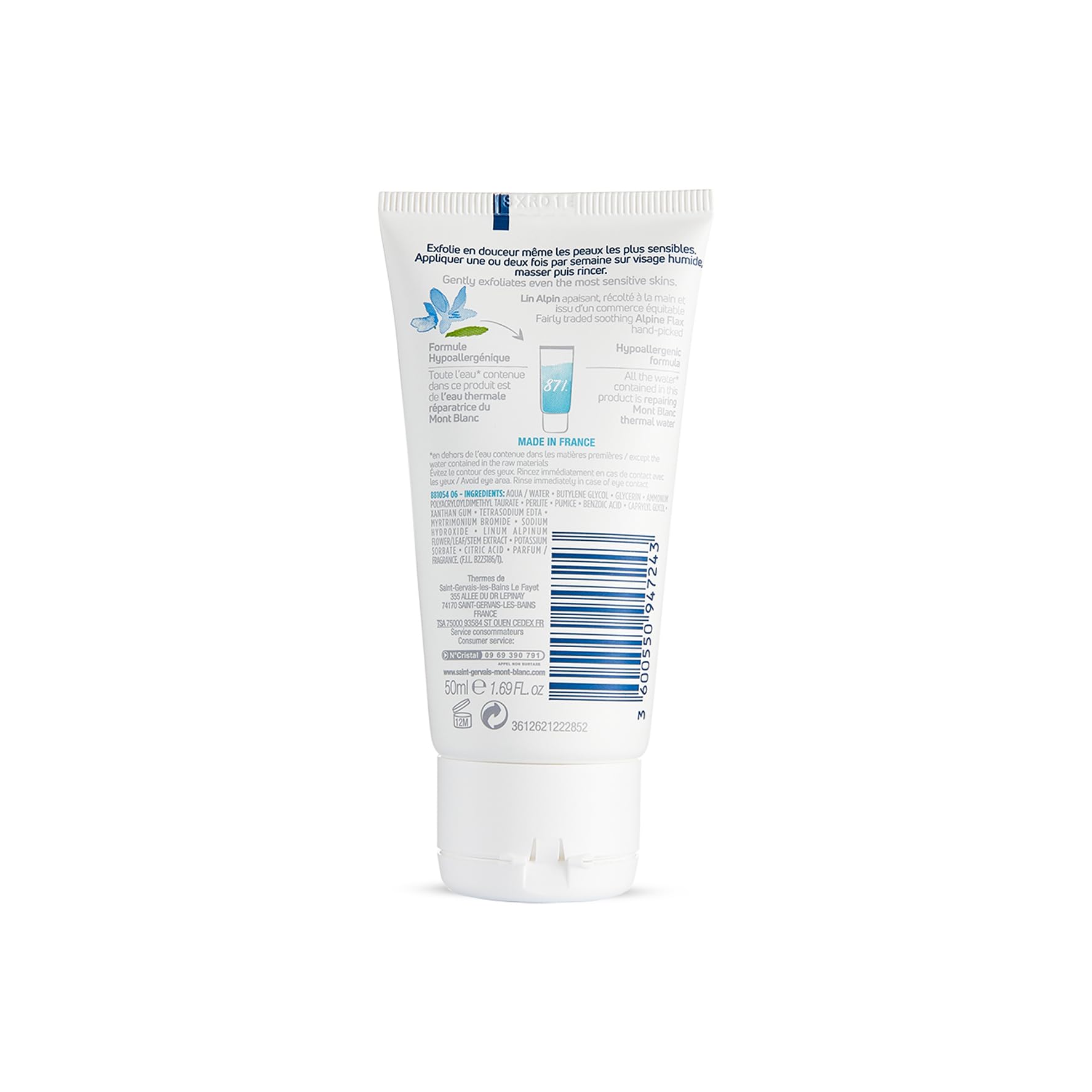 Saint-Gervais Mont Blanc - Gentle Purifying Thermal Scrub - Sensitive skin - 50 ml, White, 50 ml (Pack of 1) - Image 2
