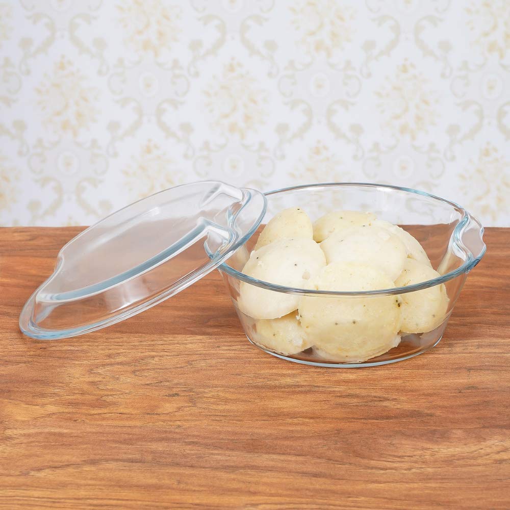 Buy Femora Borosilicate Glass Microwave Safe Casserole for Roti