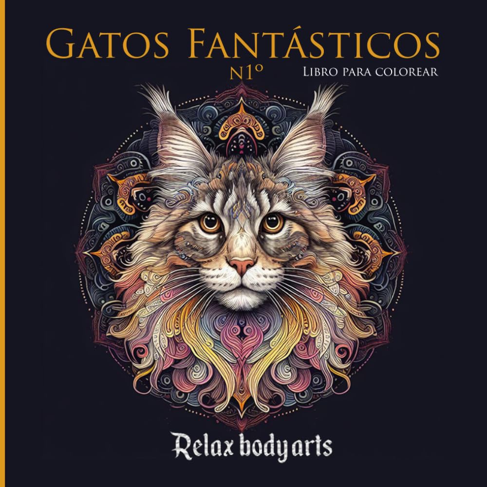 Gatos Fantásticos 1.ª: Libro para colorear para adultos
