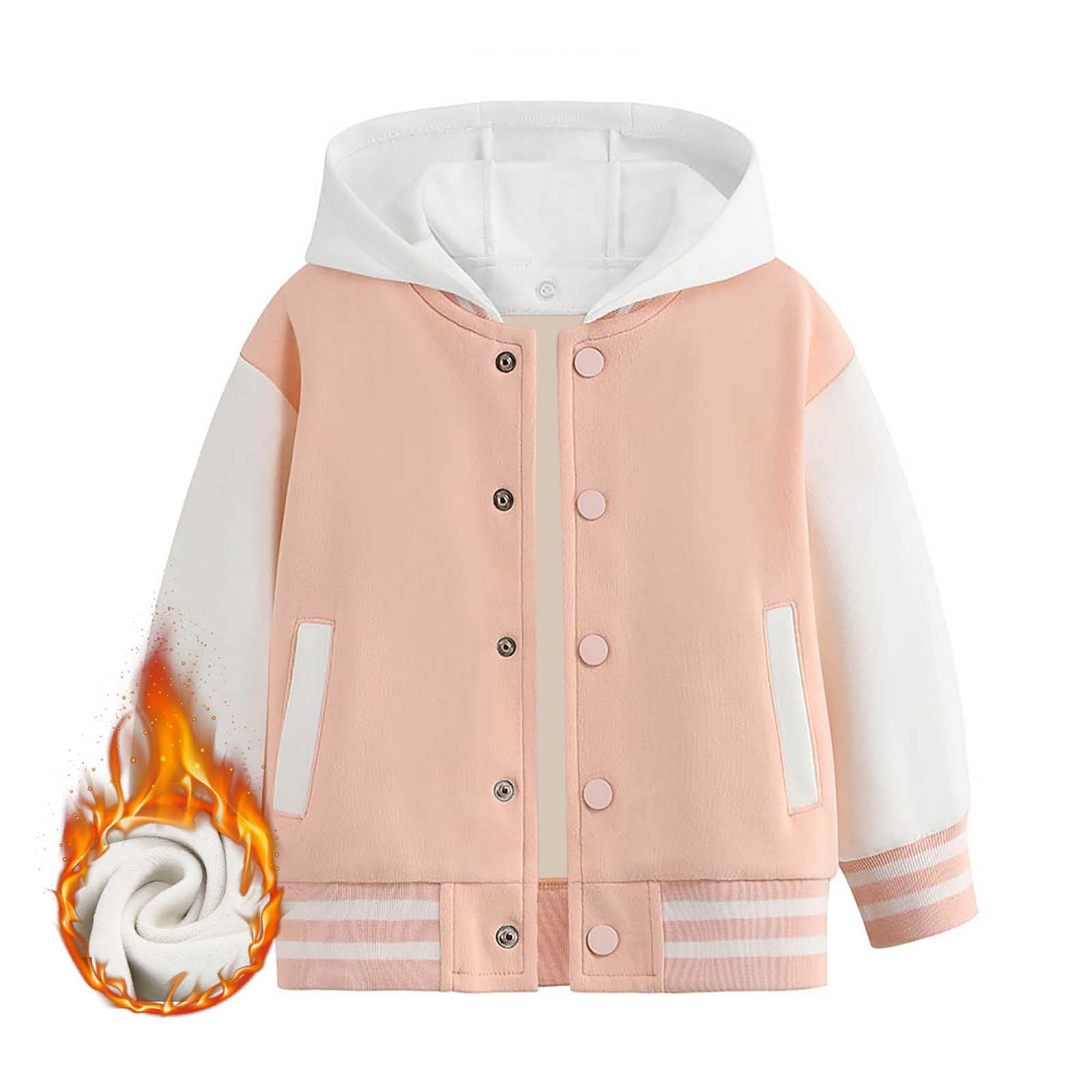 Genérico Abrigo Niño Capucha Pelo - Abrigo De Capucha Infantil con Diseño De Bloques De Colores para Temporada Otoño Invierno