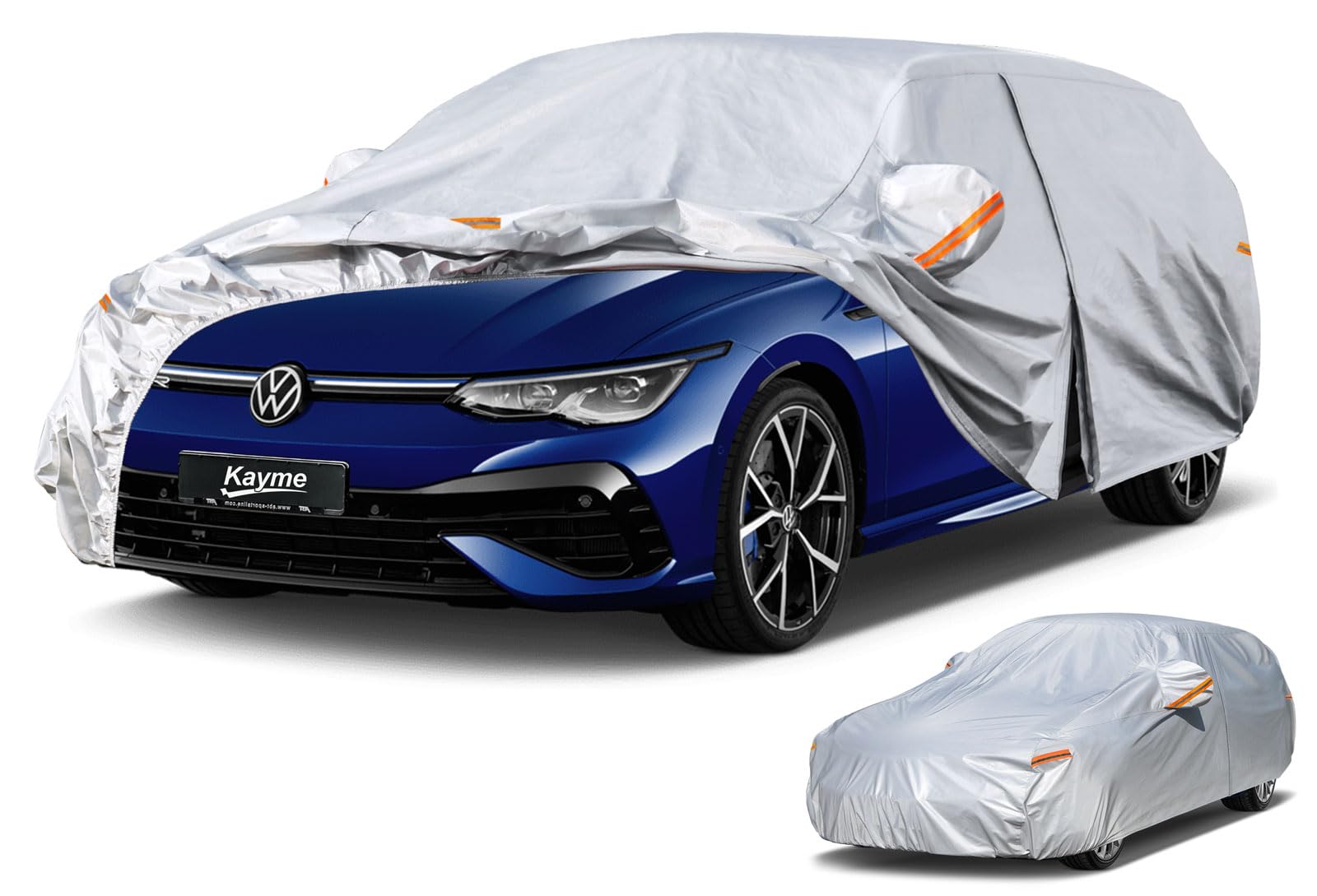 Kayme Funda Coche Exterior, Compatibles con Audi A5 (2009-2025), Cubierta para Coche Impermeable Transpirable Anti-UV Antipolvo de 6 Capas, Cubre Coche con Cremallera y Forro de Algodón. — view 33