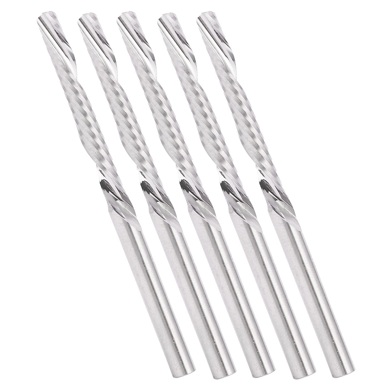 Tungsten Steel Spiral Spiral Single Flete End Mill Set 3,175x3.175x25x50mm rzeźba drewna