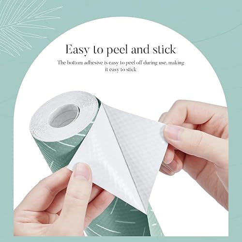 Miniatura 6 de Glotoch - Revestimiento autoadhesivo para estantes de cocina, revestimientos de cajones para despegar y pegar, impermeable, papel de contacto de