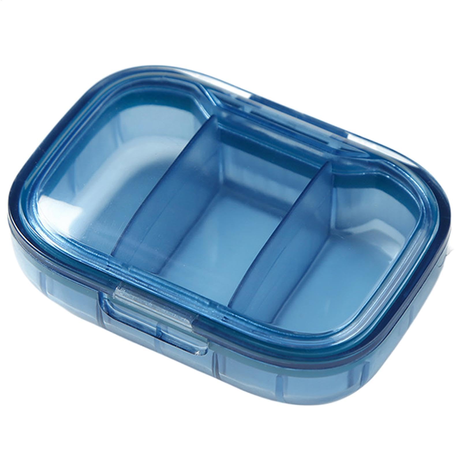 MRKU Coffret de Premiers Secours Familial, Armoire à Pharmacie Portable, pilulier de Voyage Transparent à 3 Compartiments
