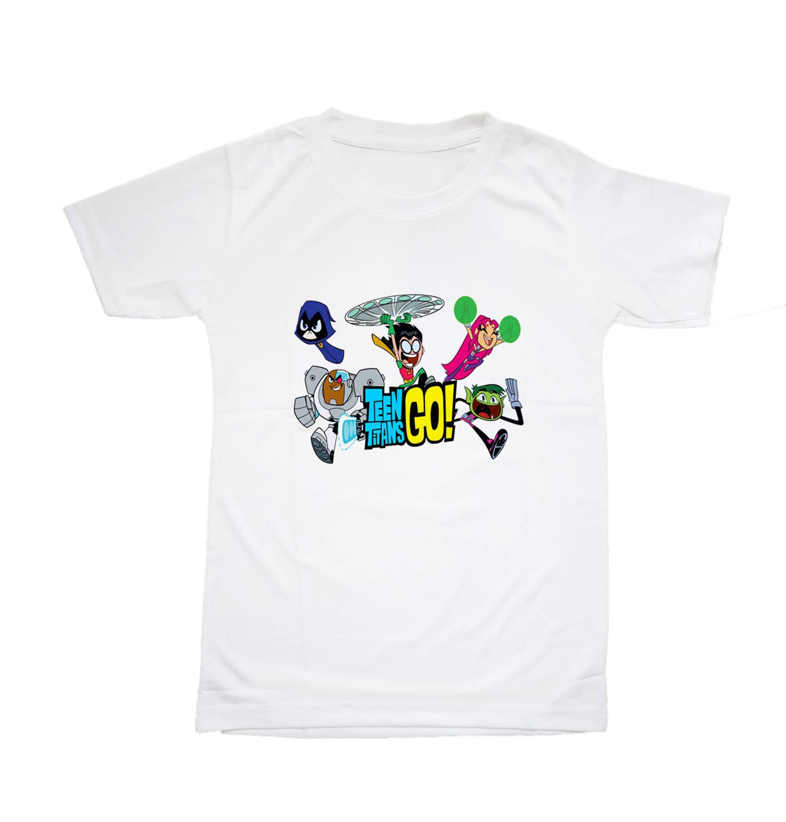 GenericPrinted t shirt for boys/kids half sleeve round neck supirior quality732-RTY732 White