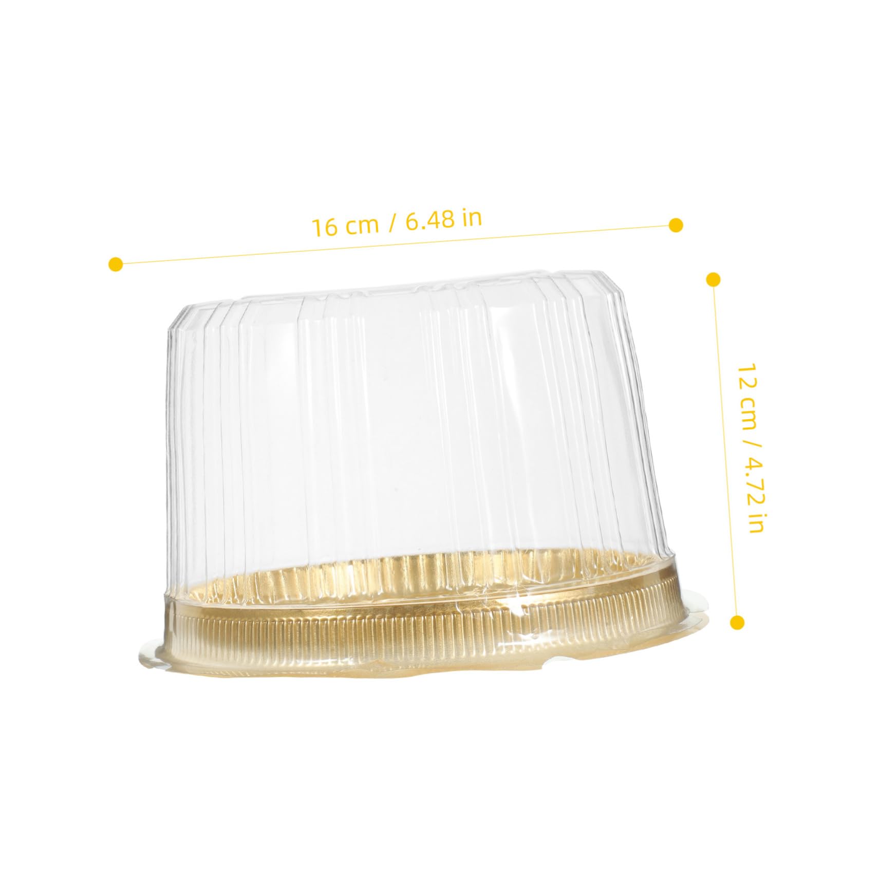 ABOOFAN 10Pcs Plastic Disposable Cake Container Carriers with Dome Lids Cake Board 4Inch Round Cake Carriers for Transport Clear Cake Boxes Cover Round Cake Holder Display Containers