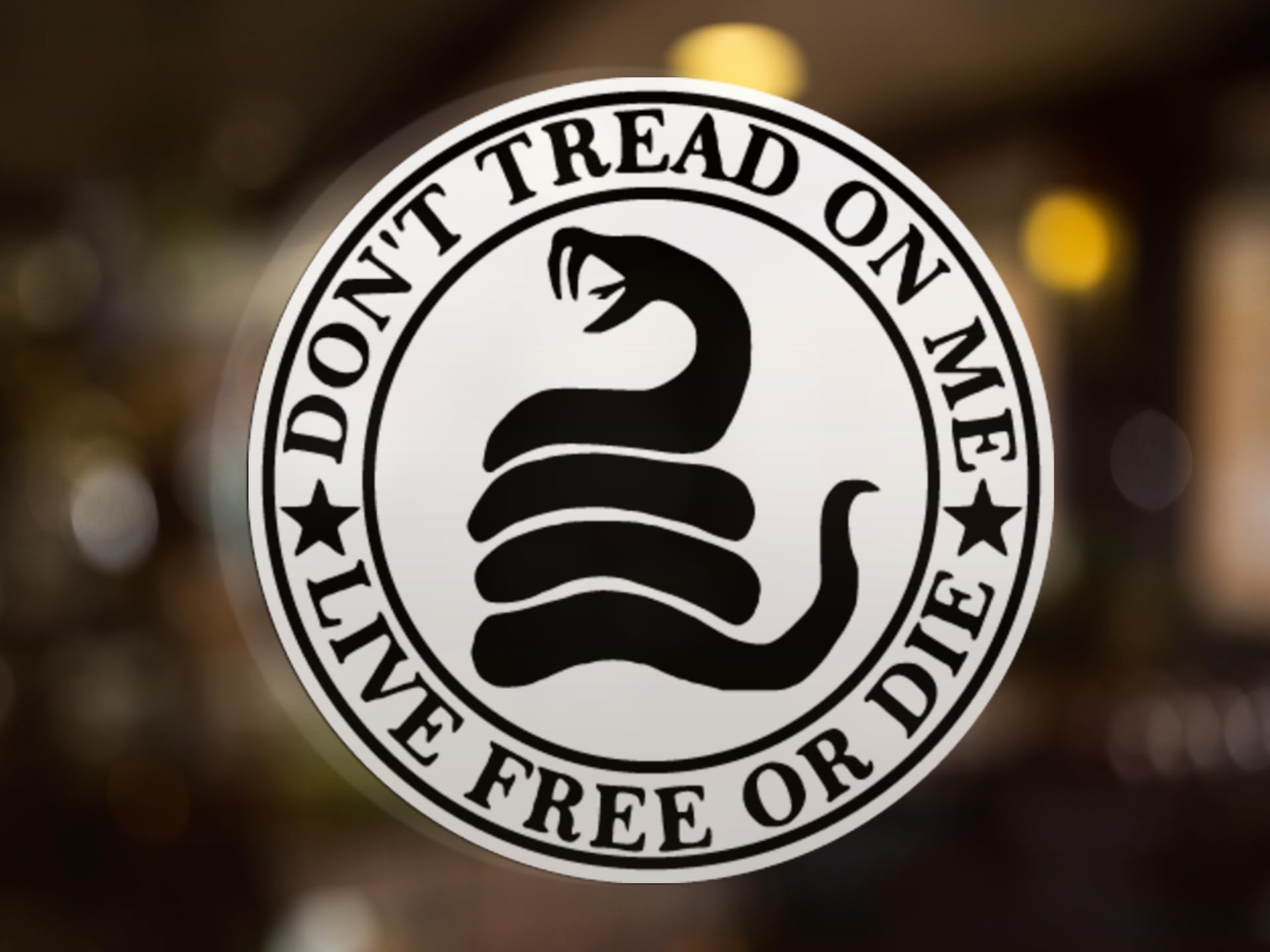 KCD Don't Tread On Me Live Free Or Die Vinyl Decal Sticker|Walls Cars Trucks Vans Laptops|Black|5.5 in|KCD735B