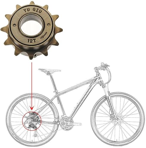 Miniatura 3 de HomeSoGood Rueda libre de bicicleta de una sola velocidad 16T, suministros de ciclismo de bicicleta rueda libre duradera