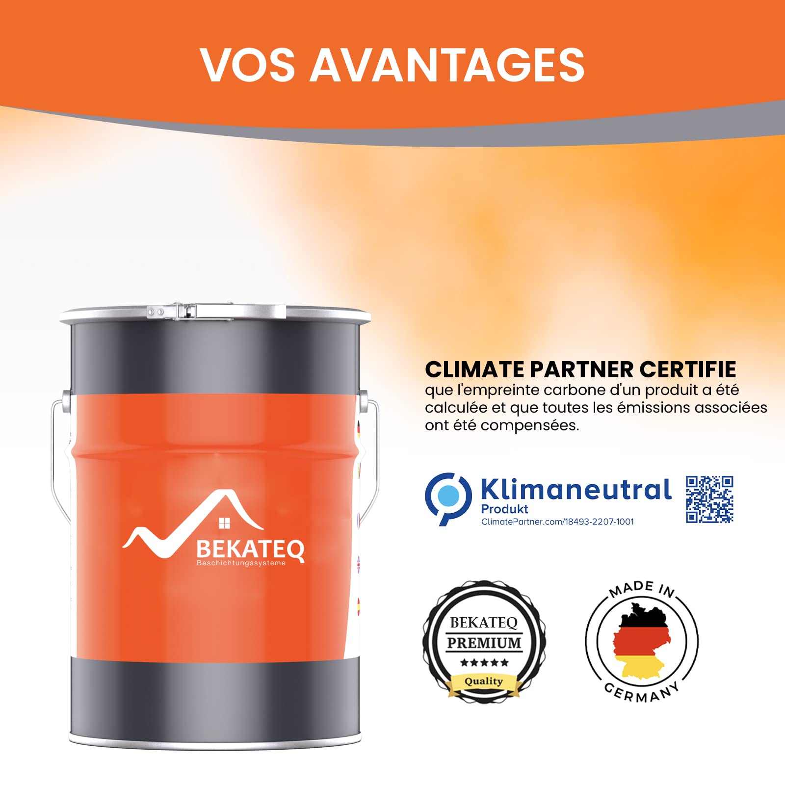 BEKATEQ LS-590 Peinture effet martelé Vert 2,5L I 3en1: Protection contre la rouille, apprêt & vernis pour intérieur et extérieur I Peinture de protection pour métaux ferreux et non ferreux