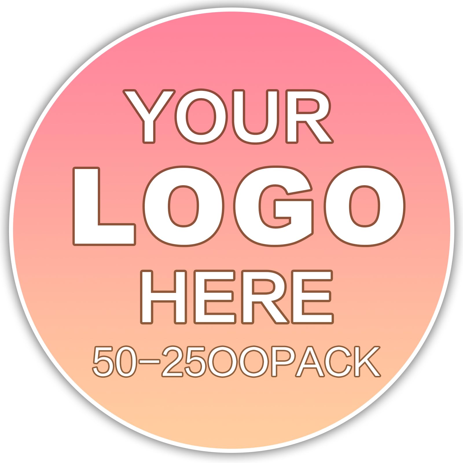 1-2500 Custom Stickers, Bulk Personalized etiquetas Logo Waterproof Vinyl Labels, Suitable for Corporate Business Gift Stickers, Customizable with Any