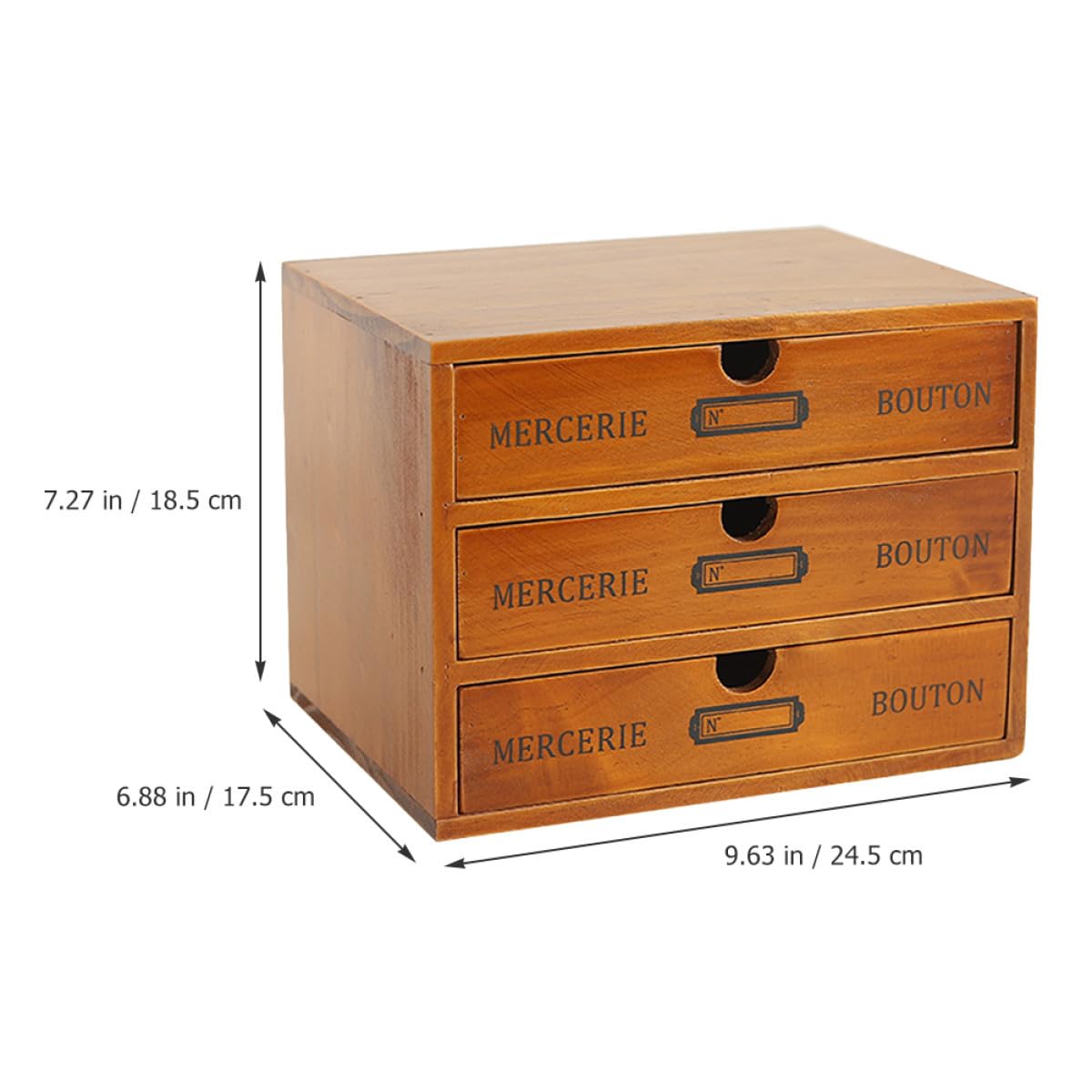 Toddmomy Organizzatore per Scrivania in Legno con 3 Cassetti, Grande Capacità, Facile da Pulire, Multiuso per Ufficio e Camera