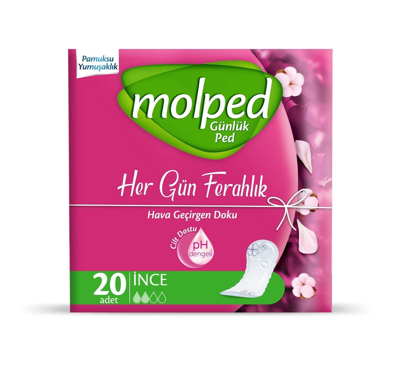 Molped Her Gün Ferahlık İnce 20li Günlük Ped