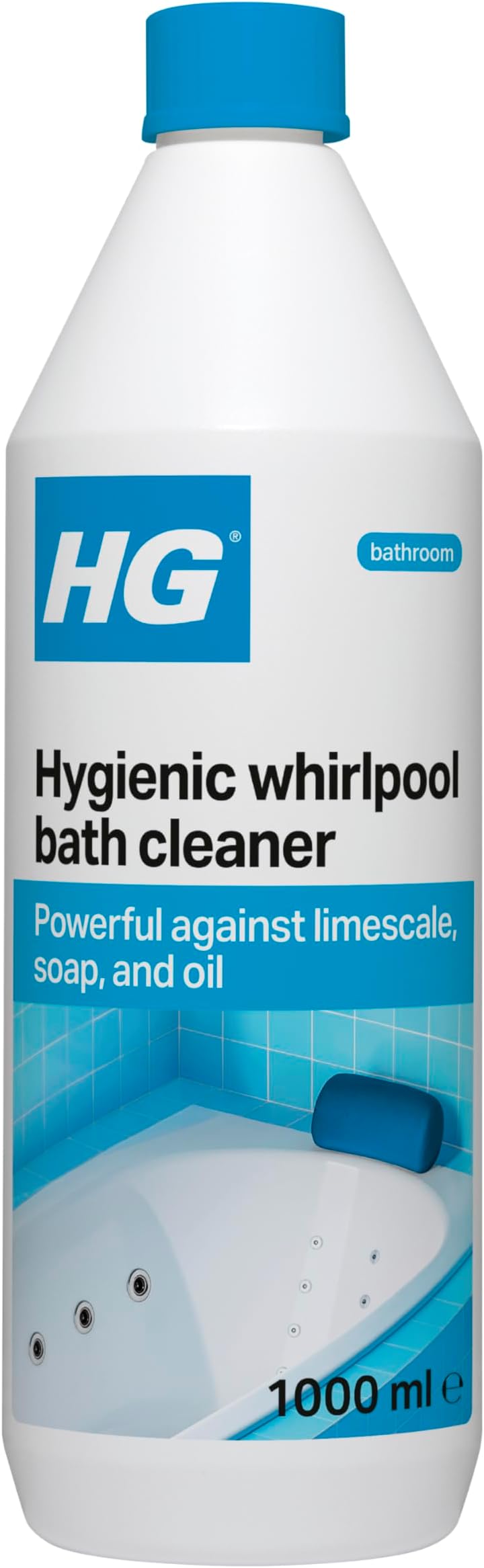 Hygienic Whirlpool Bath Cleaner 1L - Internal Whirlpool System Cleaner - Removes Scale Grease, Soap and Oil Residue