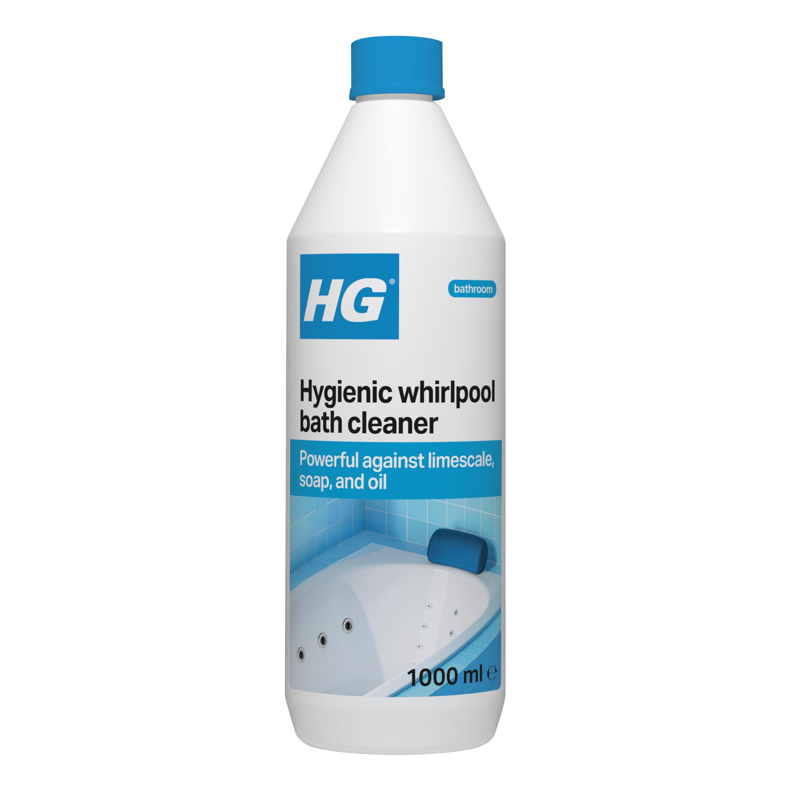 Hygienic Whirlpool Bath Cleaner 1L - Internal Whirlpool System Cleaner - Removes Scale Grease, Soap and Oil Residue