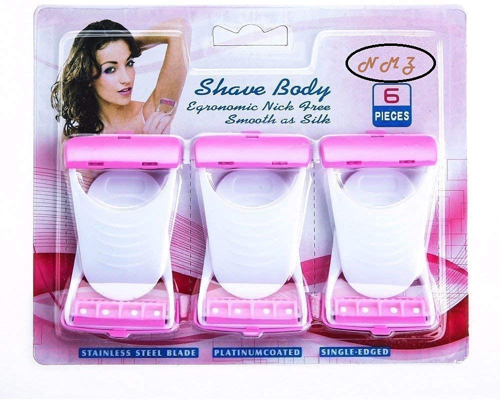 Women’s Razor Blade Hair Removal Disposable Blades 6 Pc Safty Stainless Blade Wet Use Shaving Razor