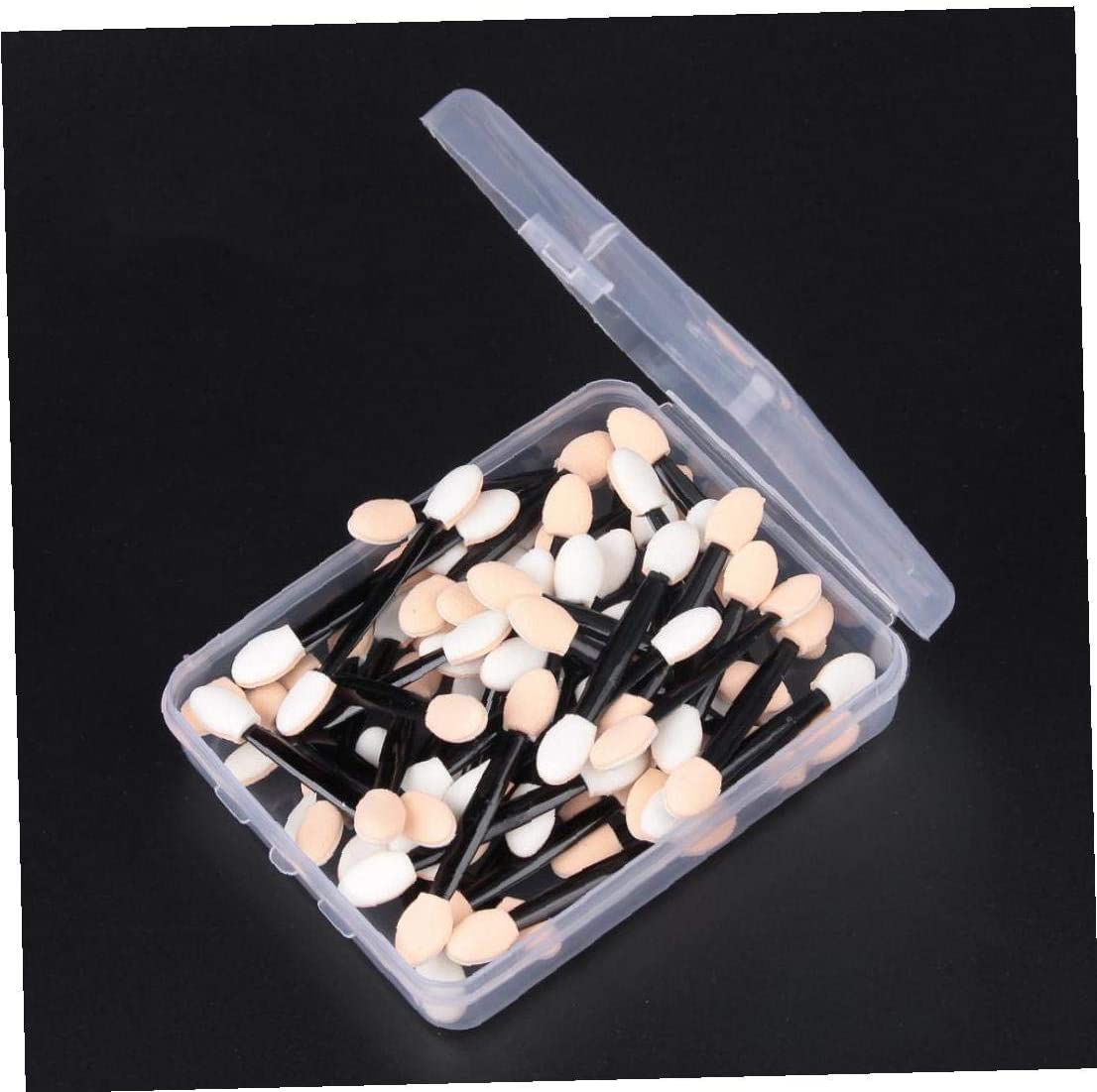 Dual Sided Eyeshadow Brush 30piece Portable Sponge Tipped Oval Makeup Applicator Tools for Eyeshade