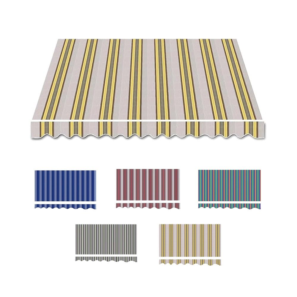 Tissu De Remplacement pour Auvent Extérieur, 350x300cm Toile D'Auvent Rétractable, Tissu De Rechange pour Store Banne avec Volant(Light,11.5x8ft/3.5x2.5m)