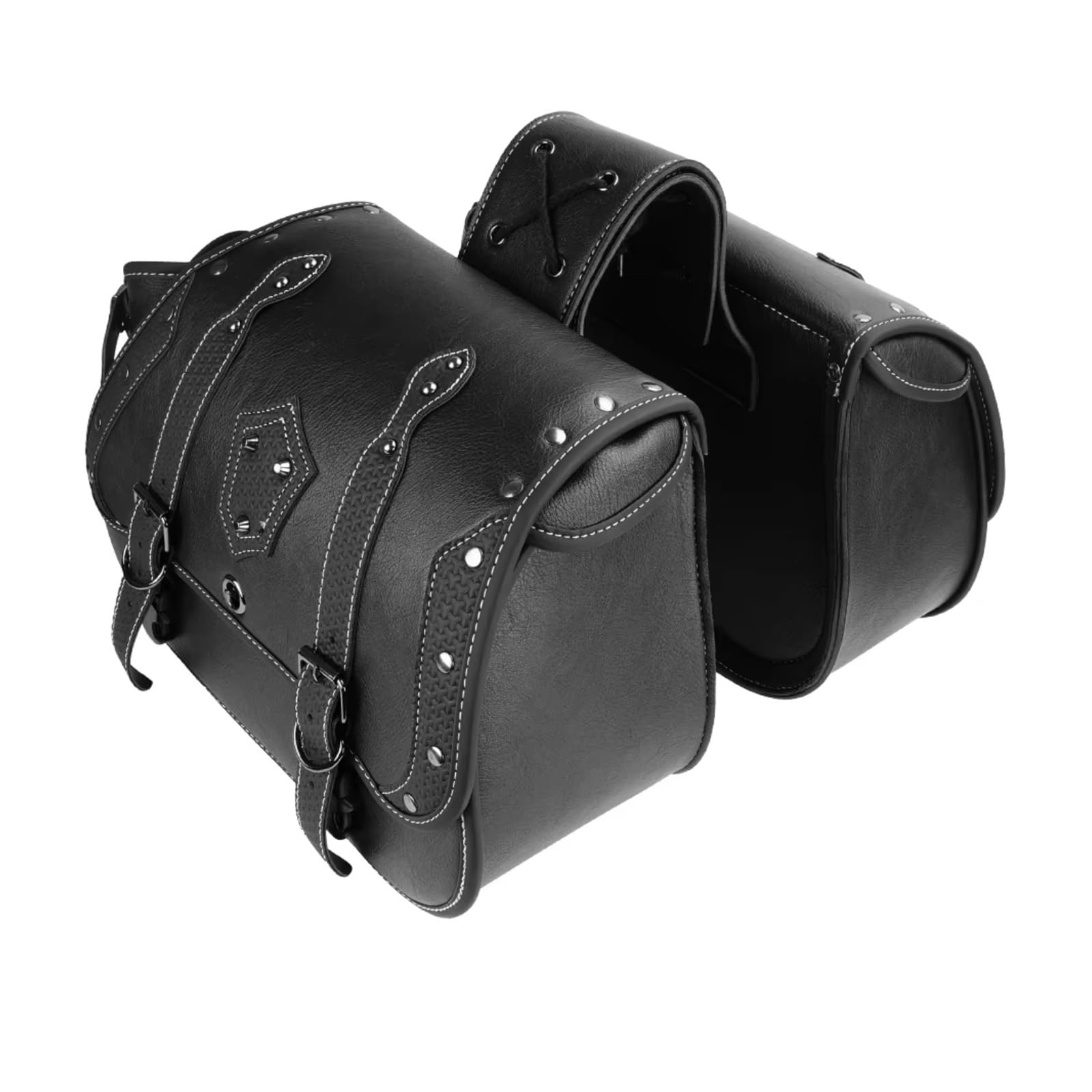 Compatibile Con V-Star 1 Set Borse Laterali Per Moto Trasporto Portaoggetti Accessori Ricambio Motociclette Sacche Moto(Brown)