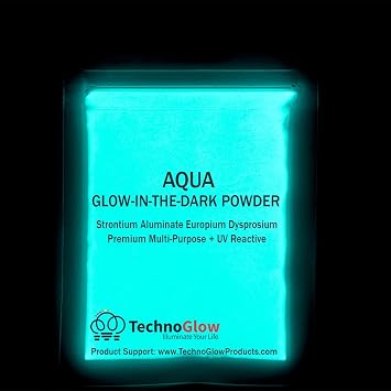 Aqua Glow in The Dark Pigment Powder - 2oz