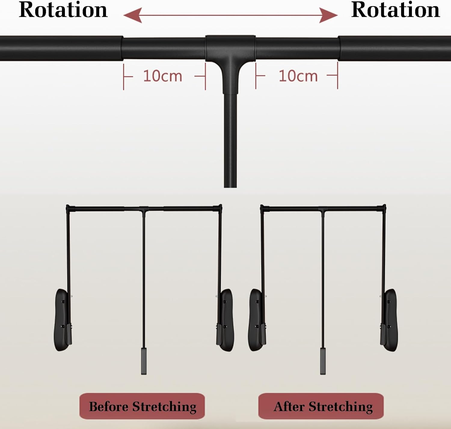 Pull Down Closet Rod,Hang Pull Down Wardrobe Rail Lift,Adjustable Width 510-1150mm,with Pneumatic Buffer,for Hanging Clothes Load-Bearing 25KG(Gold,850-1150mm)