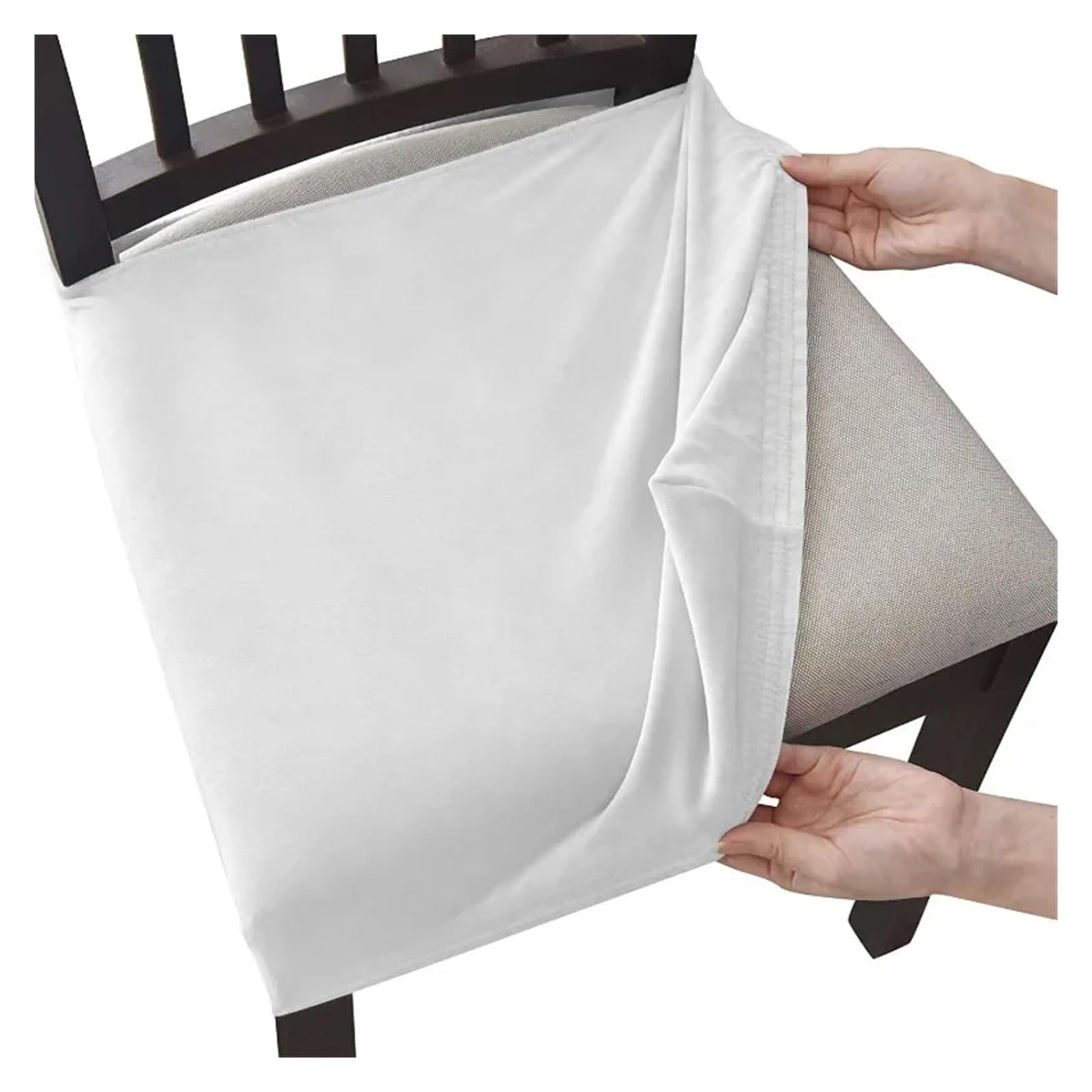Chair Cover Velvet Chair Cover with No Backrest Anti-Dust Stretch Covers