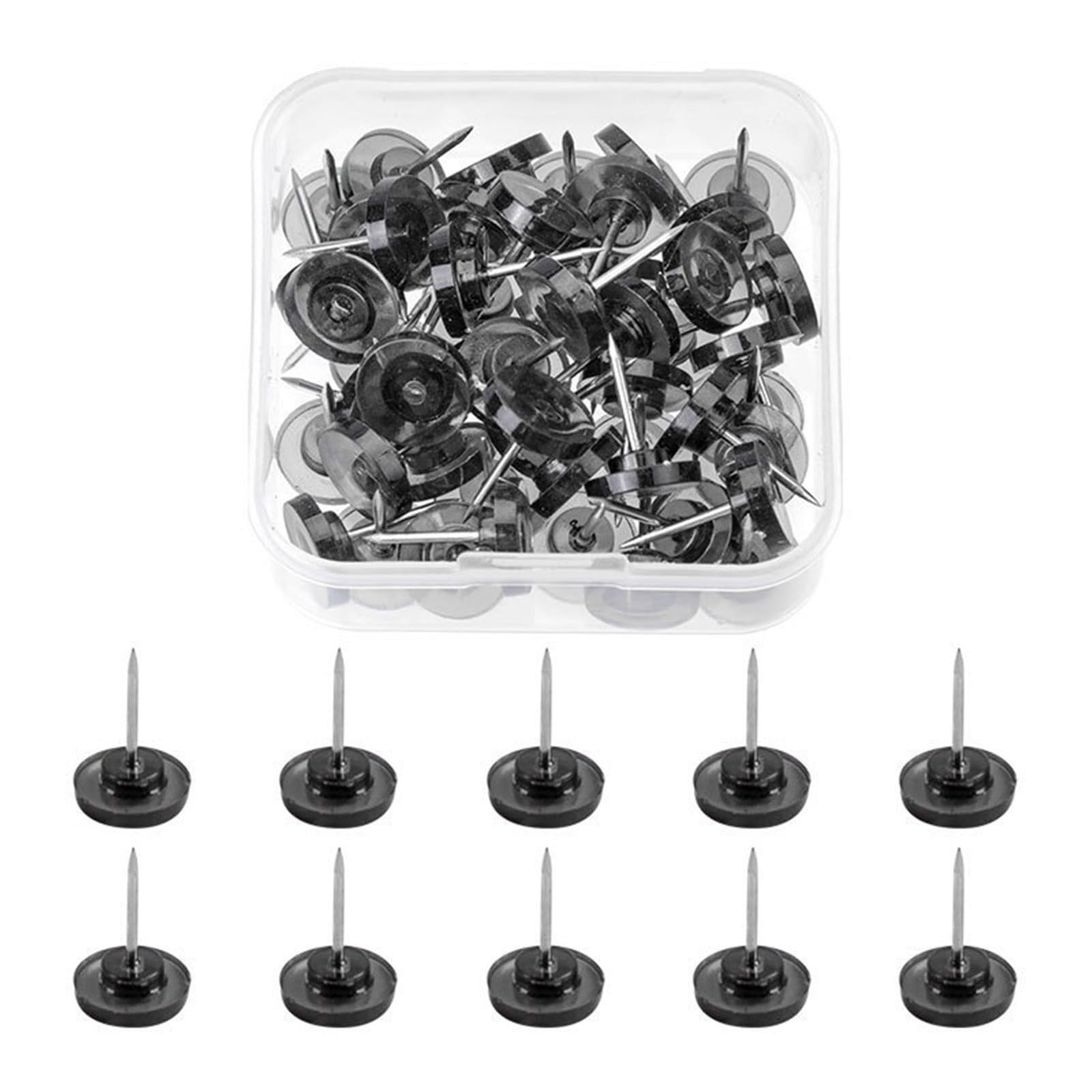 50Pcs Push Pins Cork Notice Board Thumb Tacks Drawing Pins Flower Star Gear Flat Head Pushpin for Bulletin Board Metal Pushpins