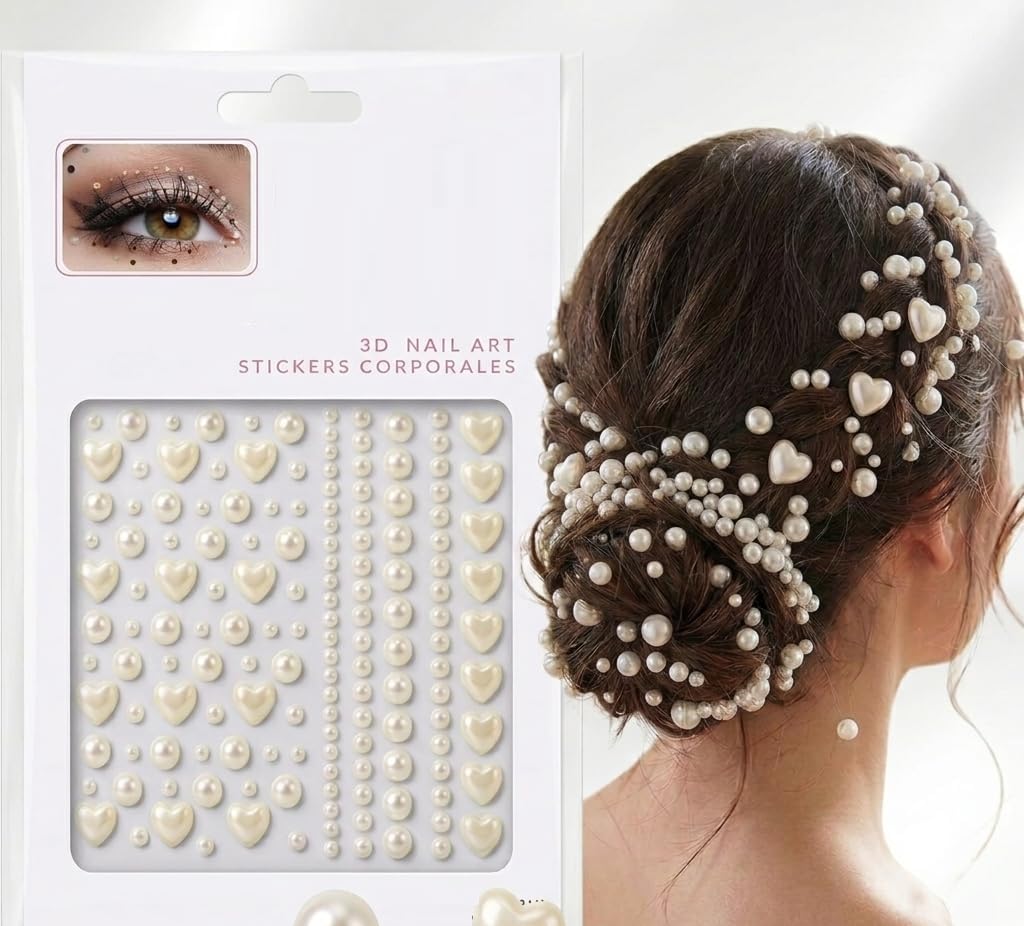 Self Adhesive Face Gems and Pearls for Makeup, Festival Jewels, Hair Gems, Rhinestone Stickers for Face, Eye, Makeup, Nail, Body, Crafts-picture-46