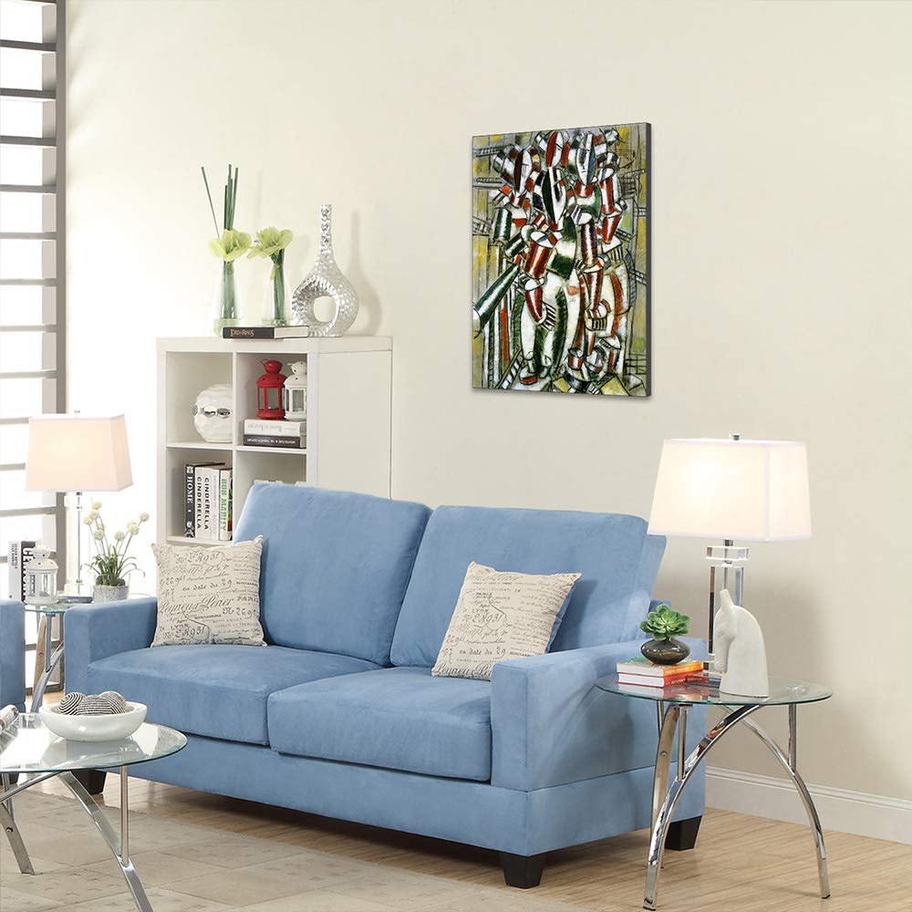 Pięćsprzedawca Fernand Lekki, obraz balkonowy na płótnie drukowane na płótnie sztuka giclee do dekoracji wnętrz (z ramą, 40_x_60_cm)