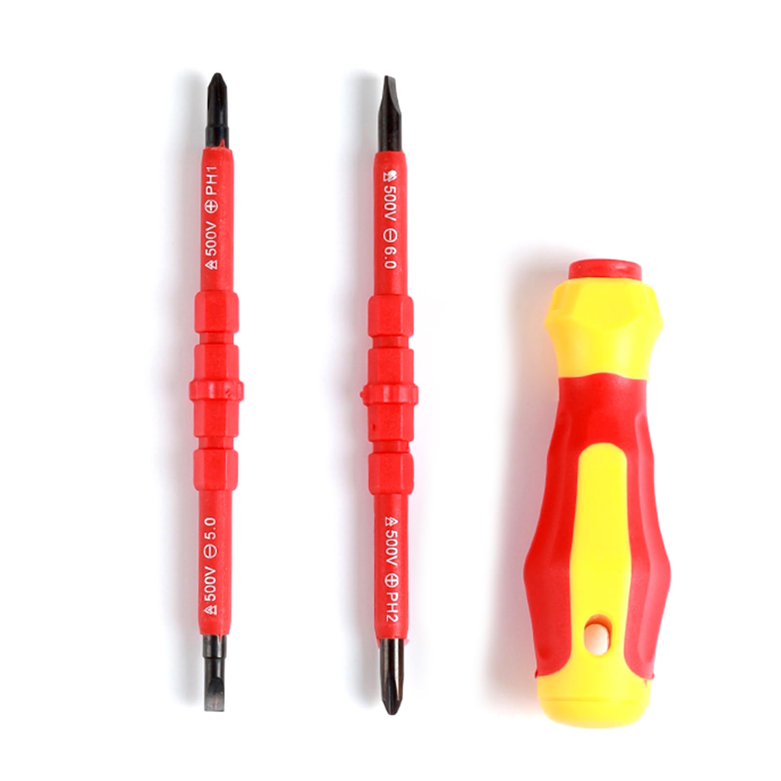 Electrician Screwdriver Insulated Screwdriver for Multifunctional Strong Phillip Slotted Tip