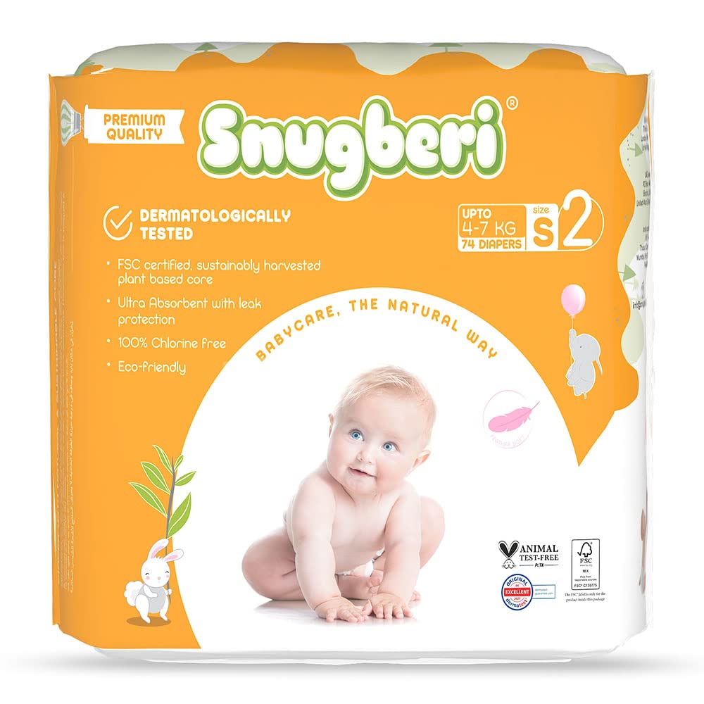 Diaper Size 2 Small 4-7kg - Mega Pack 74's