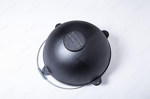 Miniatura 5 de MangalGrills Caldero de hierro fundido Kazan Qazan Qozon Kadai Plov Pilaf Shorpa (15L-4Gal)