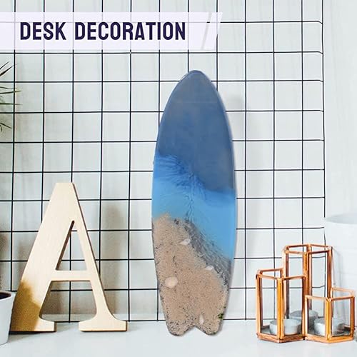 Miniatura 2 de BESPORTBLE 2 moldes de bandeja de resina para tabla de surf, moldes de resina epoxi de silicona para bricolaje de resina, olas del océano, bandeja