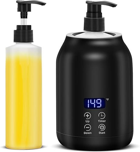 Miniatura 8 de Yofuly Calentador de aceite de masaje, calentador digital de aceite de masaje eléctrico con dos botellas de aceite, calentador de loción corporal