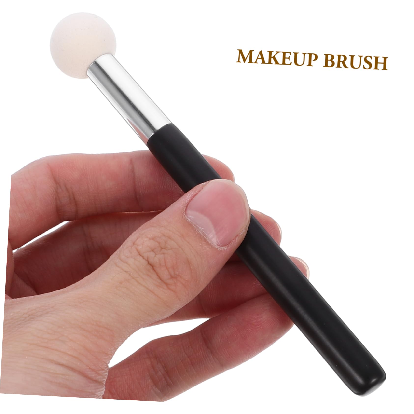 NOLITOY 6pc under Eye Concealer Brush Round Head Makeup Brush for Foundation Blending Portable Sponge Head