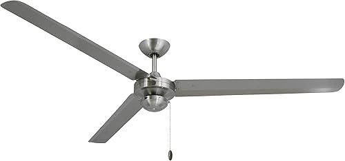 Ventilador de techo industrial de acero inoxidable Tornado de 72 pulgadas TroposAir