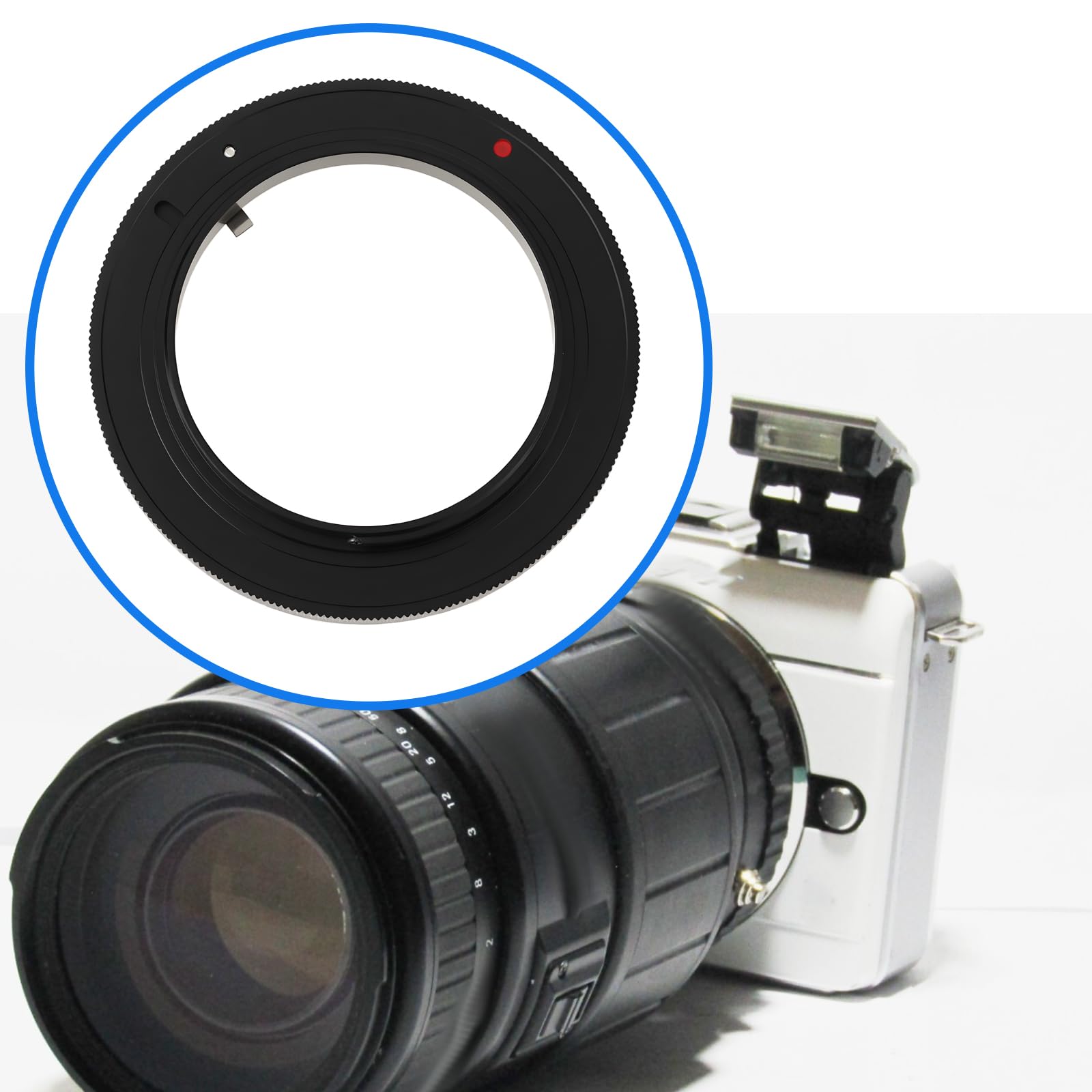 eMagTech Anello Adattatore Per Obiettivo Della Fotocamera OM-4/3 OM - Attacco 4/3" Compatibile Con Olympus