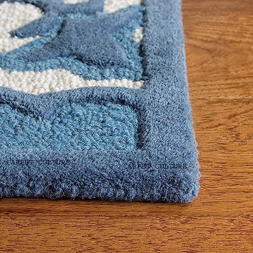 Image of Carpet Mahal Handmade Handwoven Tufted Made of 100% Soft Blended Wool Export Quality Carpets with 1 Inch Thickness (4x6 Feet) Color Multi