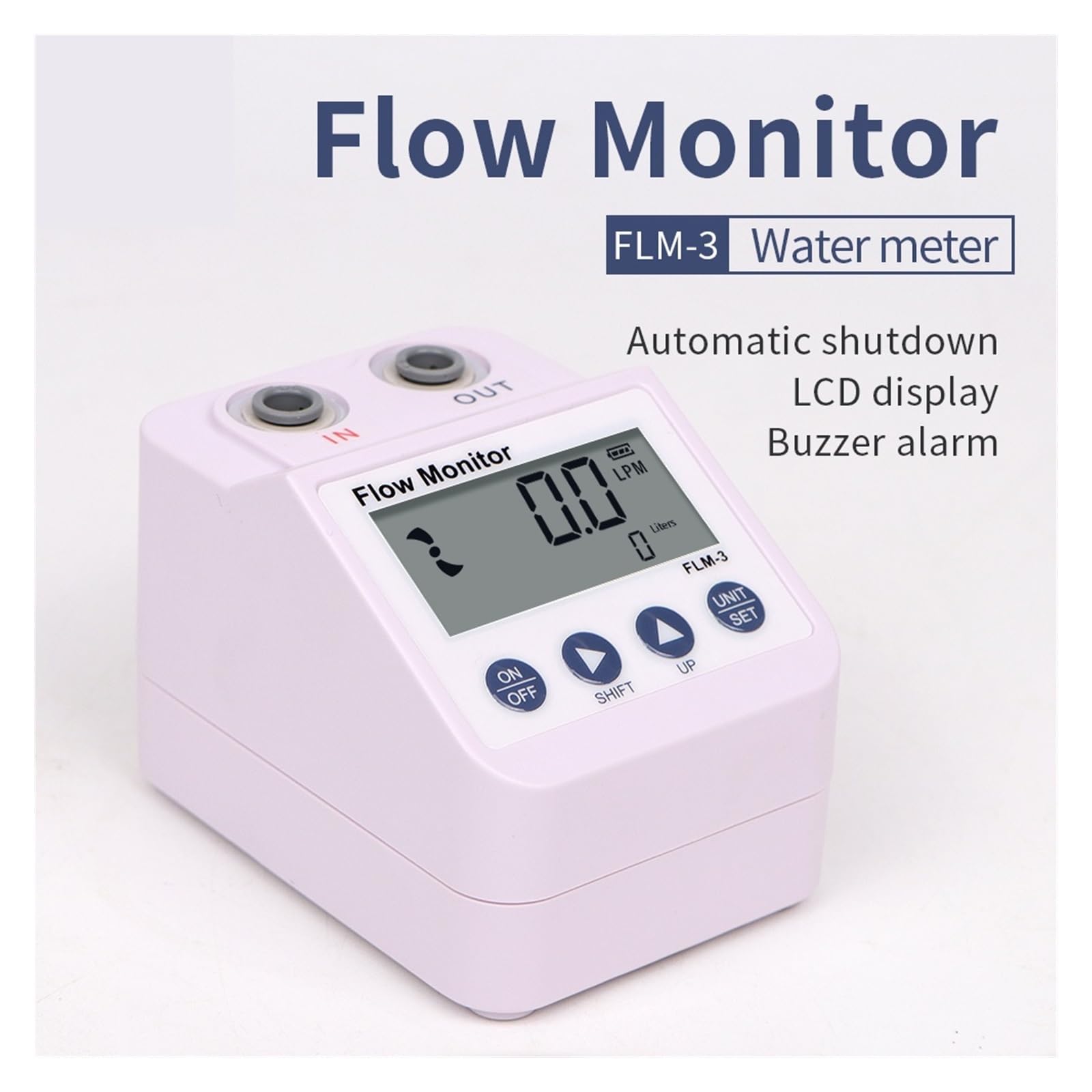 Medidor De Flujo De Agua Purificador De Agua Medidor De Flujo Alarma Y Función De Ahorro De Energía Filtro Sensor De Flujo De Agua Monitor 1/4 Pulgada,ConstruccióN Duradera